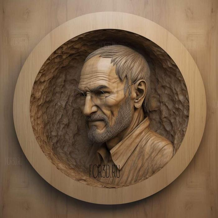 Steve Jobs 3 stl model for CNC